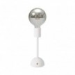 Lampe portative et rechargeable Cabless02 avec ampoule globo demi-sphère argentée