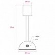 Basis für tragbare und wiederaufladbare Leuchte Cabless02