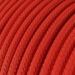 Cavo elettrico Ultra Soft in silicone rivestito in tessuto Rosso Fuoco lucido - RM09 rotondo 2x0,75 mm
