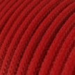 Cavo elettrico Ultra Soft in silicone rivestito in cotone Rosso Fuoco - RC35 rotondo 2x0,75 mm