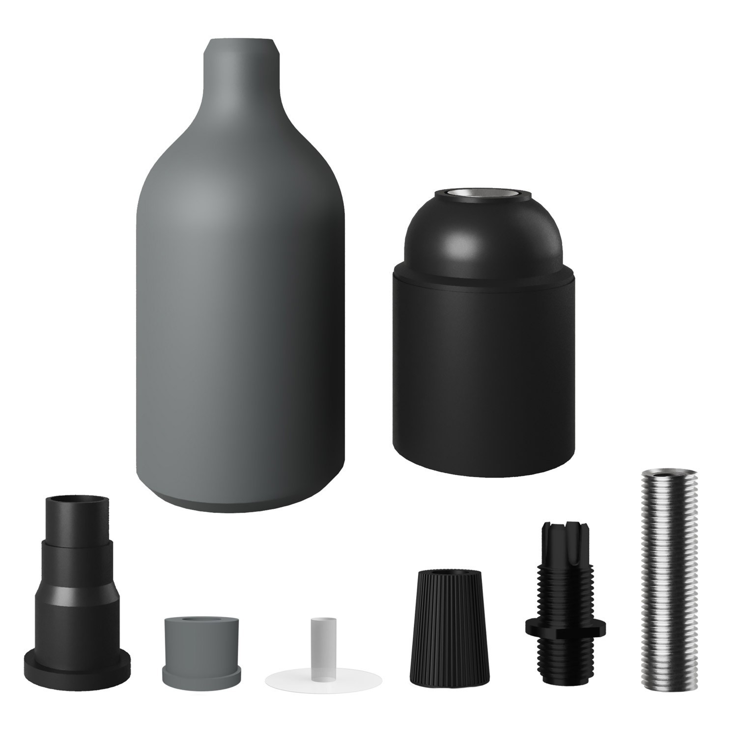 Kit douille E27 en silicone avec serre-câble dissimulé