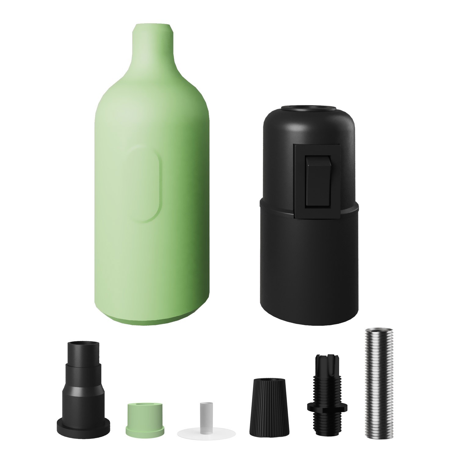 Kit douille E27 en silicone avec interrupteur et serre-câble dissimulés