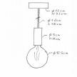 Suspension fabriquée en Italie avec corde XL 16 mm finition bois peint