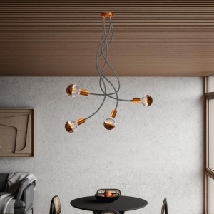 Flex 90 lampada da soffitto snodabile a luce diffusa con lampadina LED G95