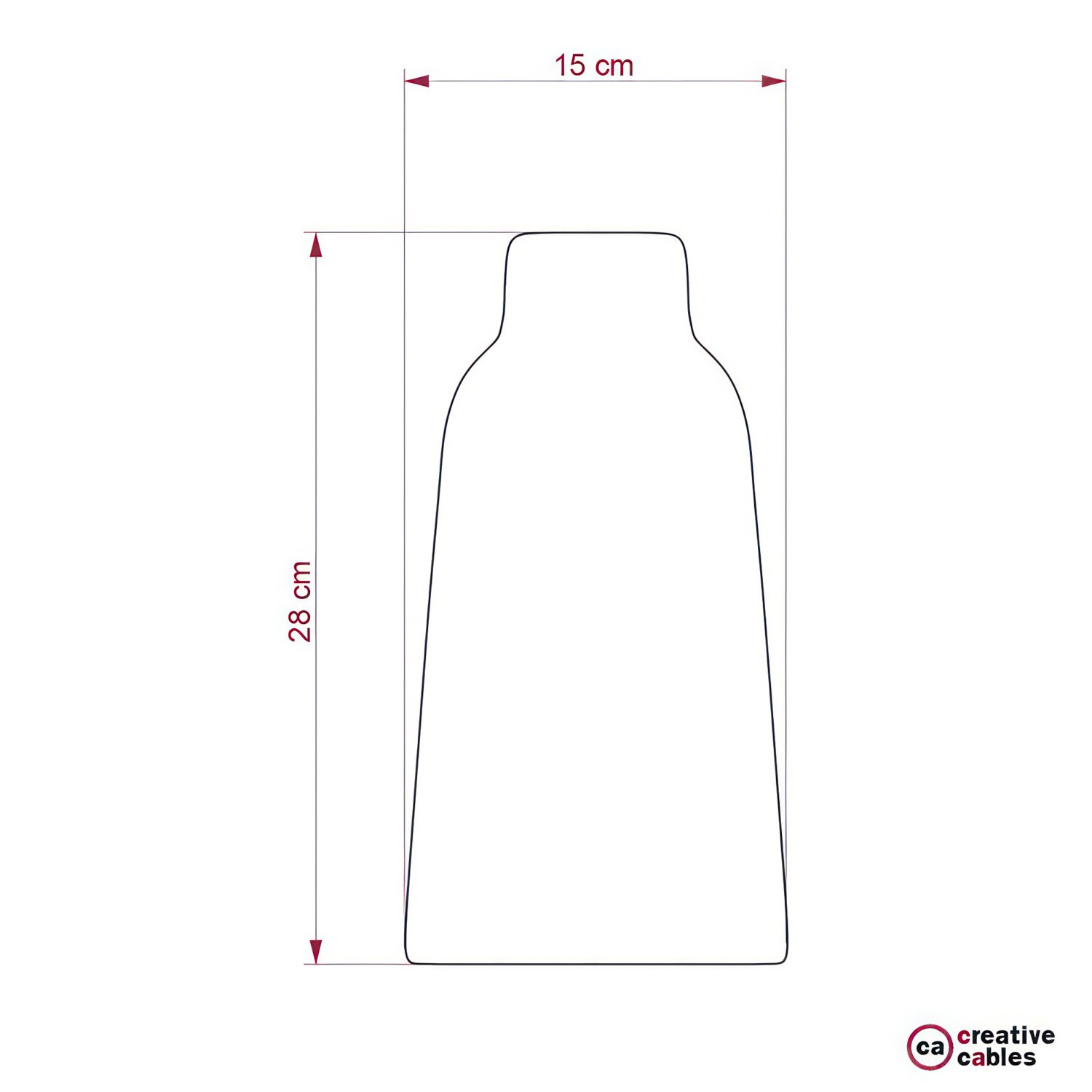 Flaschenförmiger Lampenschirm aus Keramik - Materia Kollektion - Made in Italy