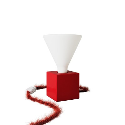 Lampada da tavolo rossa - Cubetto