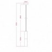 Lampada a sospensione Made in Italy completa di cavo tessile e doppio paralume Tub-E14 in legno e metallo