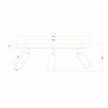 Lampe avec 3 spots et abat-jour Tub-E14 et Rose-One XXL rectangulaire