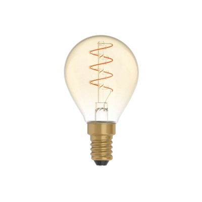 Ampoule Dorée LED Carbon Line avec filament en spirale Mini Globe G45 2,5W 136Lm E14 1800K Dimmable - C02