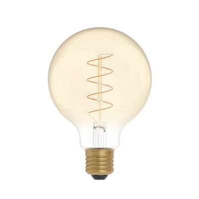 Ampoule Dorée LED Carbon Line avec filament en spirale Globe G95 4W 250Lm E27 1800K Dimmable - C06