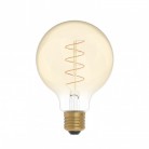 Ampoule Dorée LED Carbon Line avec filament en spirale Globe G95 4W 250Lm E27 1800K Dimmable - C06