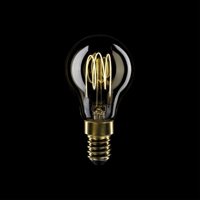 Lampadina LED Dorata Carbon Line filamento verticale Mini globo G45 3,5W 300Lm E14 2700K Dimmerabile - C52