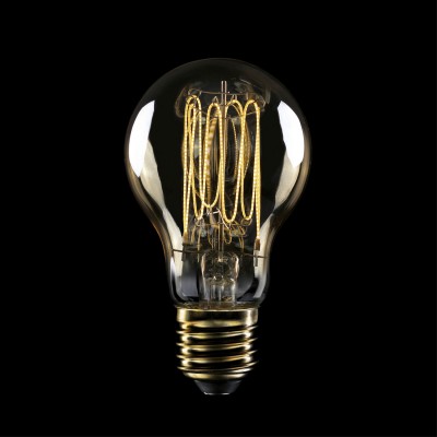 LED Glühbirne Golden Carbon Line Cage Filament Tropfenform A60 7W 640Lm E27 2700K Dimmbar - C53