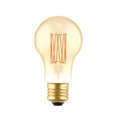 Lampadina LED Dorata Carbon Line filamento verticale Goccia A60 7W 640Lm E27 2700K Dimmerabile - C53