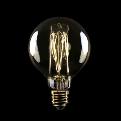 Lampadina LED Dorata Carbon Line filamento verticale Globo G95 7W 640Lm E27 2700K Dimmerabile - C55