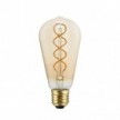 Lampadina LED dorata B01 Linea 5V Filamento a spirale Edison ST64 1,3W E27 Dimmerabile 2500K
