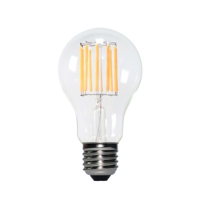 Transparente LED Glühbirne B02 Linie 5V vertikales Filament Drop A60 1,3W E27 dimmbar 2500K