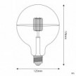 Ampoule LED demi-sphère argent B05 Ligne 5V Filament Court Globo G125 1,3W E27 Dimmable 2500K