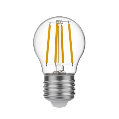 LED Glühbirne Mini Globe G45, transparent 4W 470Lm E27 2700K - E01