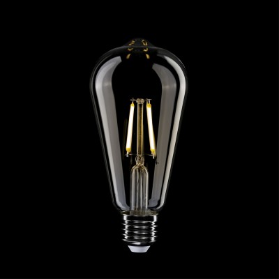 LED Glühbirne Edison ST64, transparent 4W 470Lm E27 2700K - E03