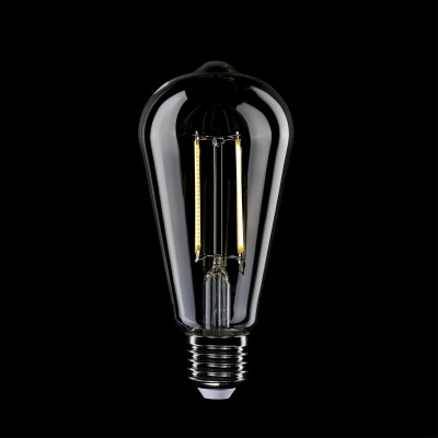 LED Glühbirne Edison ST64, transparent 7W 806Lm E27 3500K dimmbar - N02