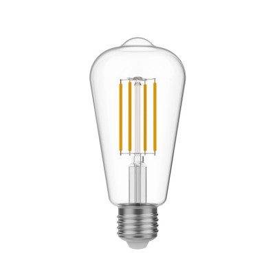 Lampadina LED Trasparente Edison ST64 7W 806Lm E27 3500K Dimmerabile - N02