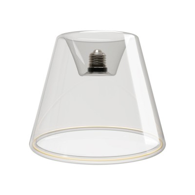 Lampadina LED Trasparente Ghost Line Recessed Cone 6W 500Lm E27 2200K Dimmerabile - G01