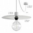 EIVA ELEGANT Lampada a sospensione con 5 m cavo tessile, paralume Ellepì, rosone e portalampada in silicone IP65 waterproof