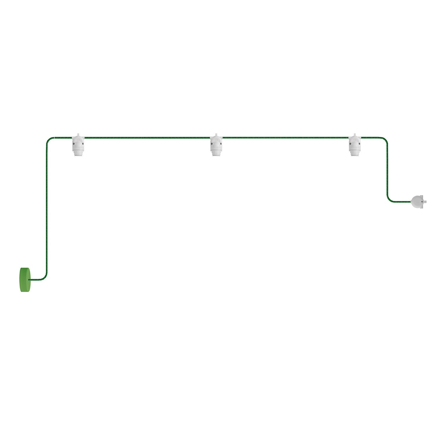 Außenlichterkette EIVA IP65 mit Baldachin und 3 Lichtern