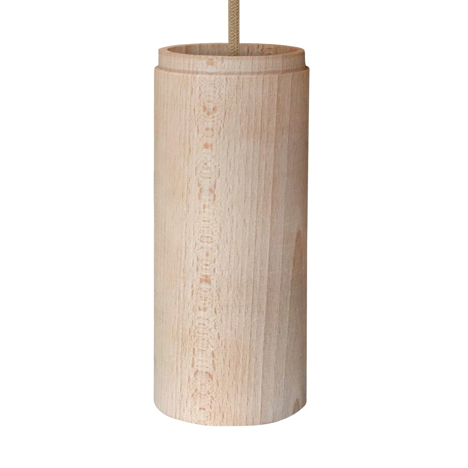 Tub-E27, abat-jour en bois pour lampe spot avec douille à double bague E27