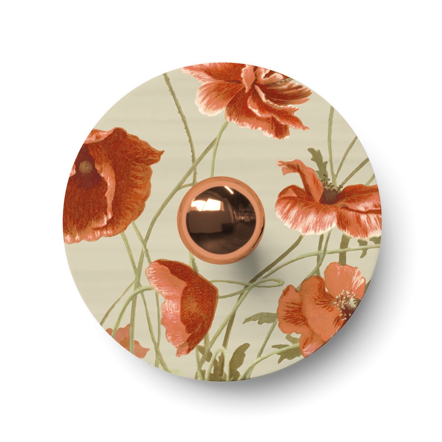 Paralume mini piatto Ellepì a disegni floreali 'Blossom Haven', diametro 24 cm - Made in Italy