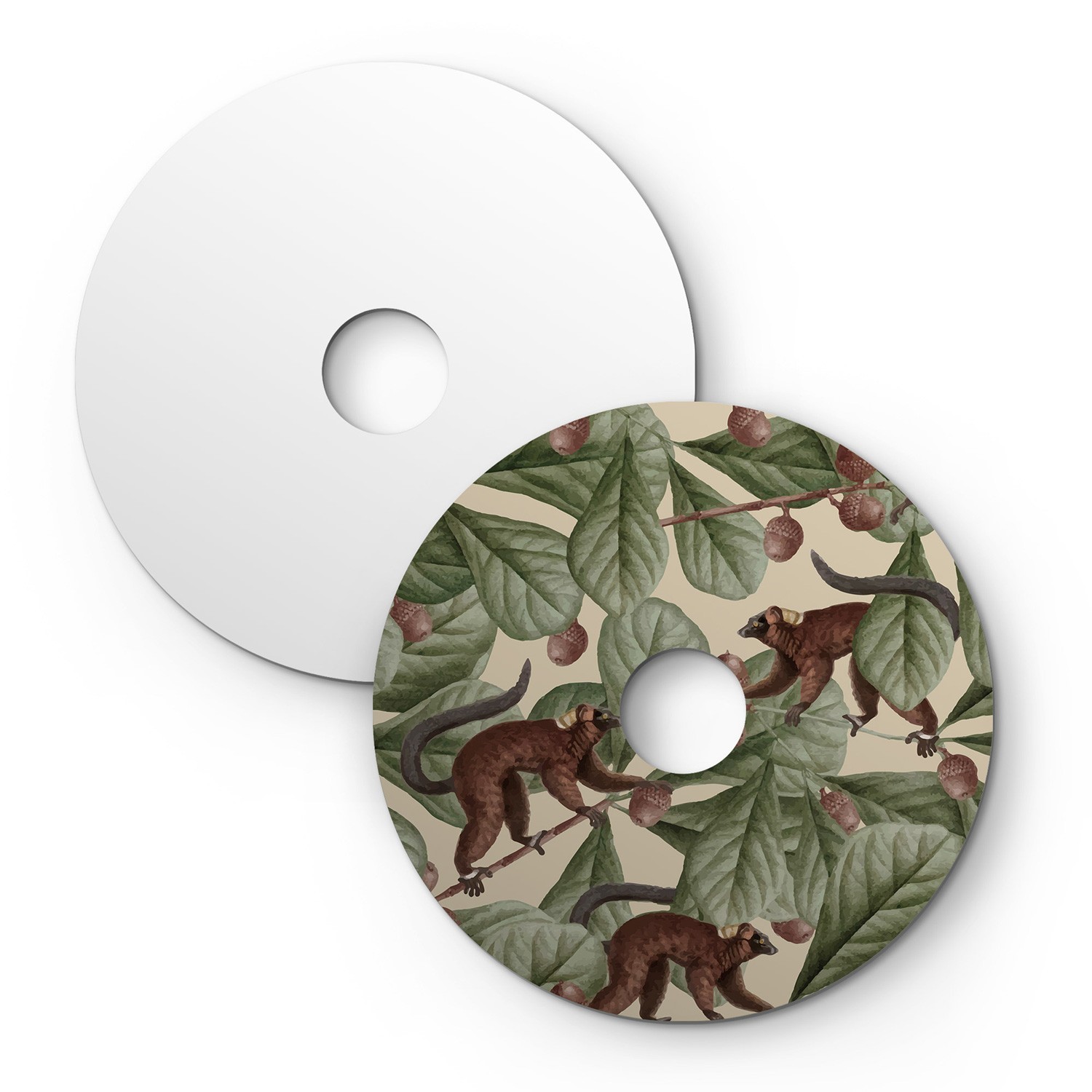 Paralume mini piatto Ellepì con animali della giungla 'Wildlife Whispers', diametro 24 cm - Made in Italy