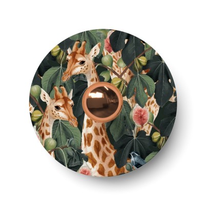 Lampe murale ou de plafond avec abat-jour avec animaux de la jungle 'Wildlife Whispers' - Waterproof IP44