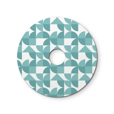 Paralume mini piatto Ellepì con disegni geometrici 'Kaleidoscope', diametro 24 cm - Made in Italy