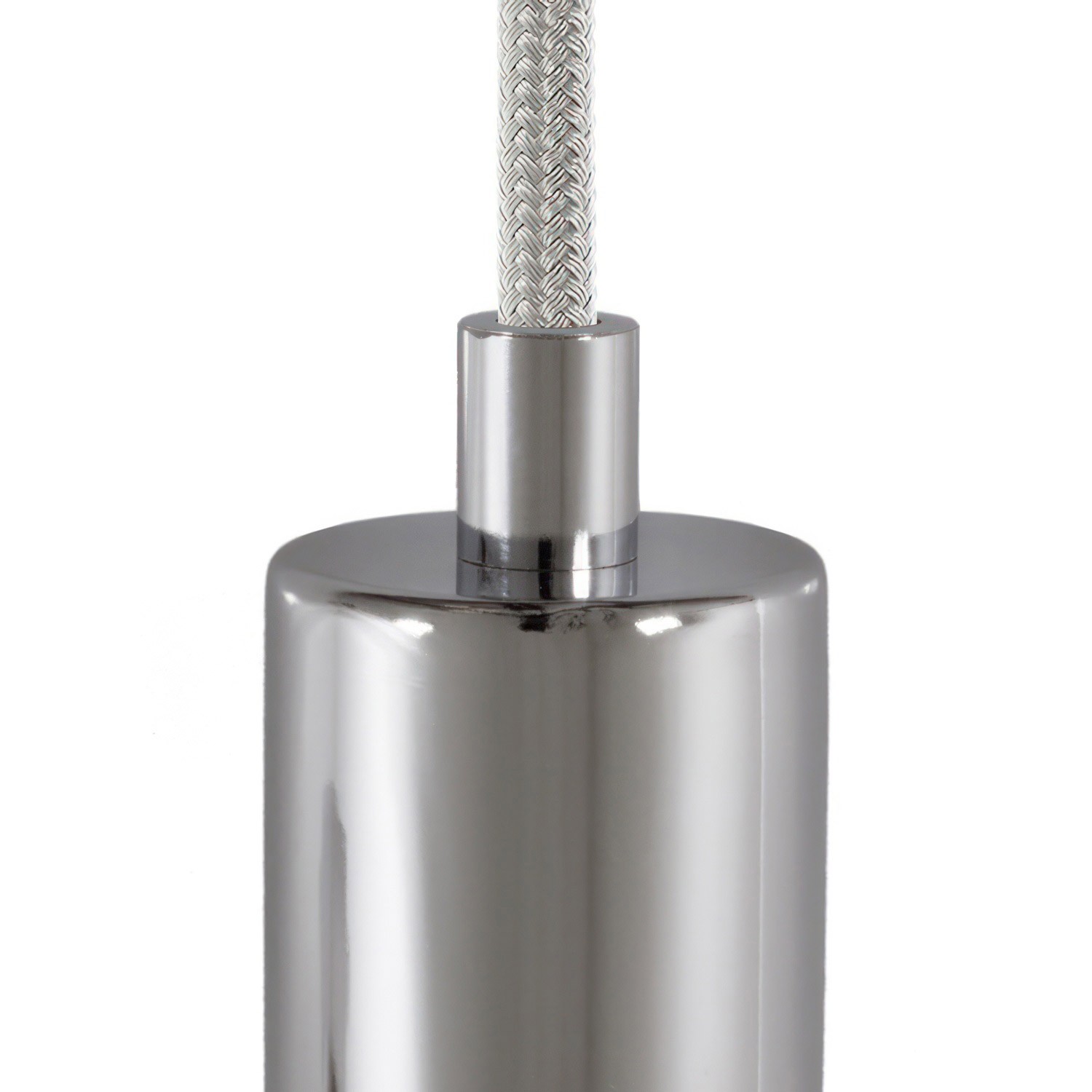 Serre-câble cylindrique en métal avec tige, écrou et rondelle - 2 pièces