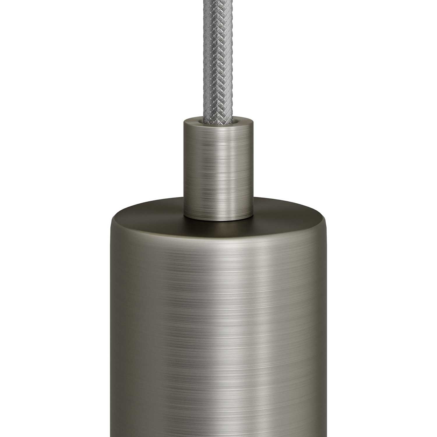 Serre-câble cylindrique en métal avec tige, écrou et rondelle - 2 pièces