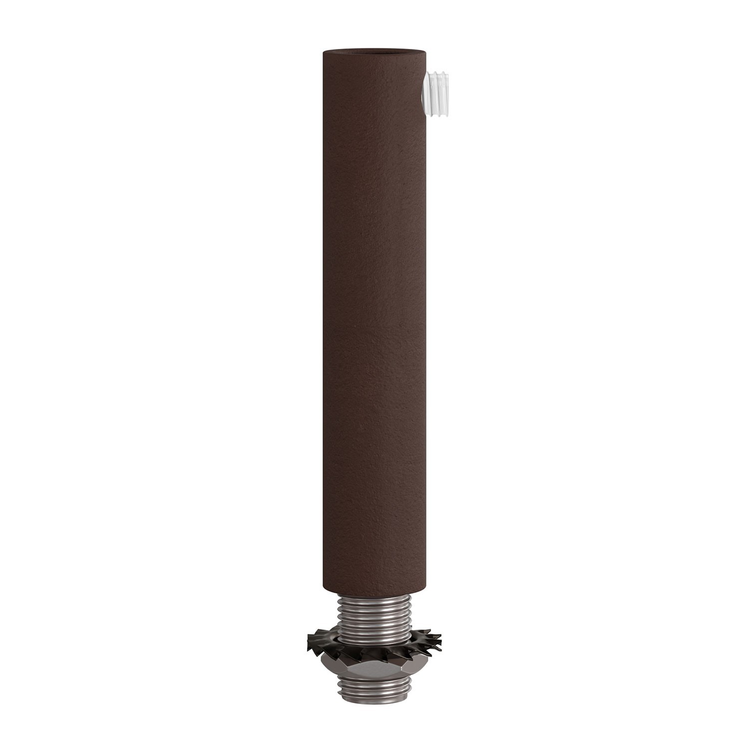 Serre-câble cylindrique en métal long 7 cm avec tige, écrou et rondelle