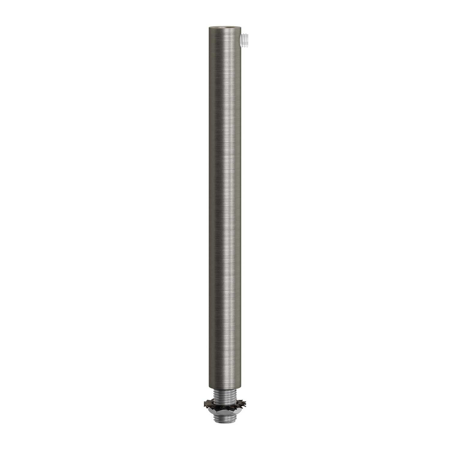 Serre-câble cylindrique en métal long 15 cm avec tige, écrou et rondelle