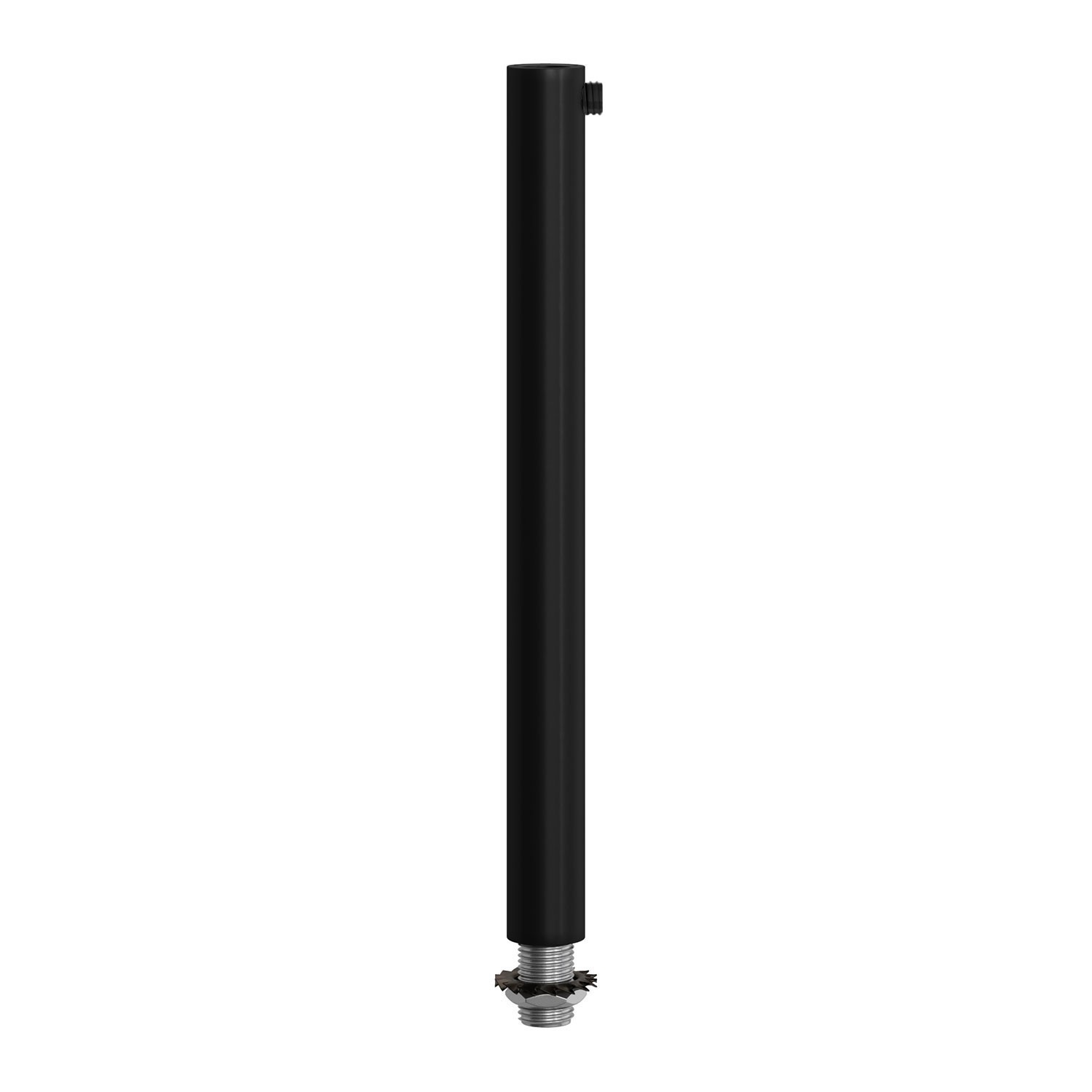 Serre-câble cylindrique en métal long 15 cm avec tige, écrou et rondelle