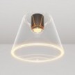 Plafoniera design con lampadina Ghost a cono trasparente