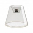 Plafoniera design con lampadina Ghost a cono trasparente