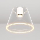 Plafoniera design con lampadina Ghost a cono trasparente