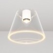 Plafoniera design con lampadina Ghost a cono trasparente