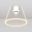 Plafoniera design con lampadina Ghost a cono trasparente