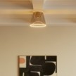 Plafoniera design con lampadina Ghost a cono smoky