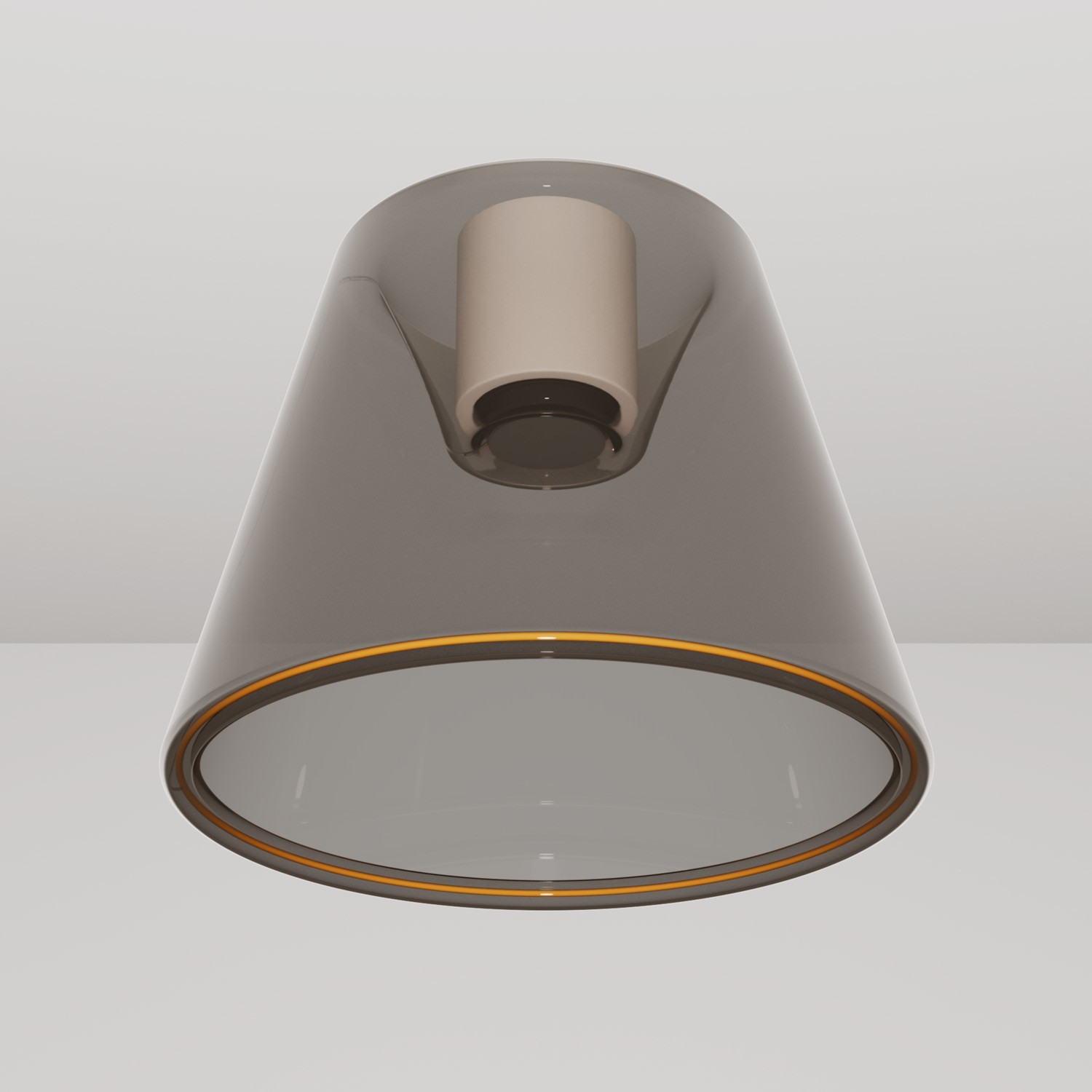 Design-Deckenleuchte mit rauchiger kegelförmiger Ghost-Glühbirne