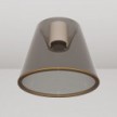 Plafoniera design con lampadina Ghost a cono smoky