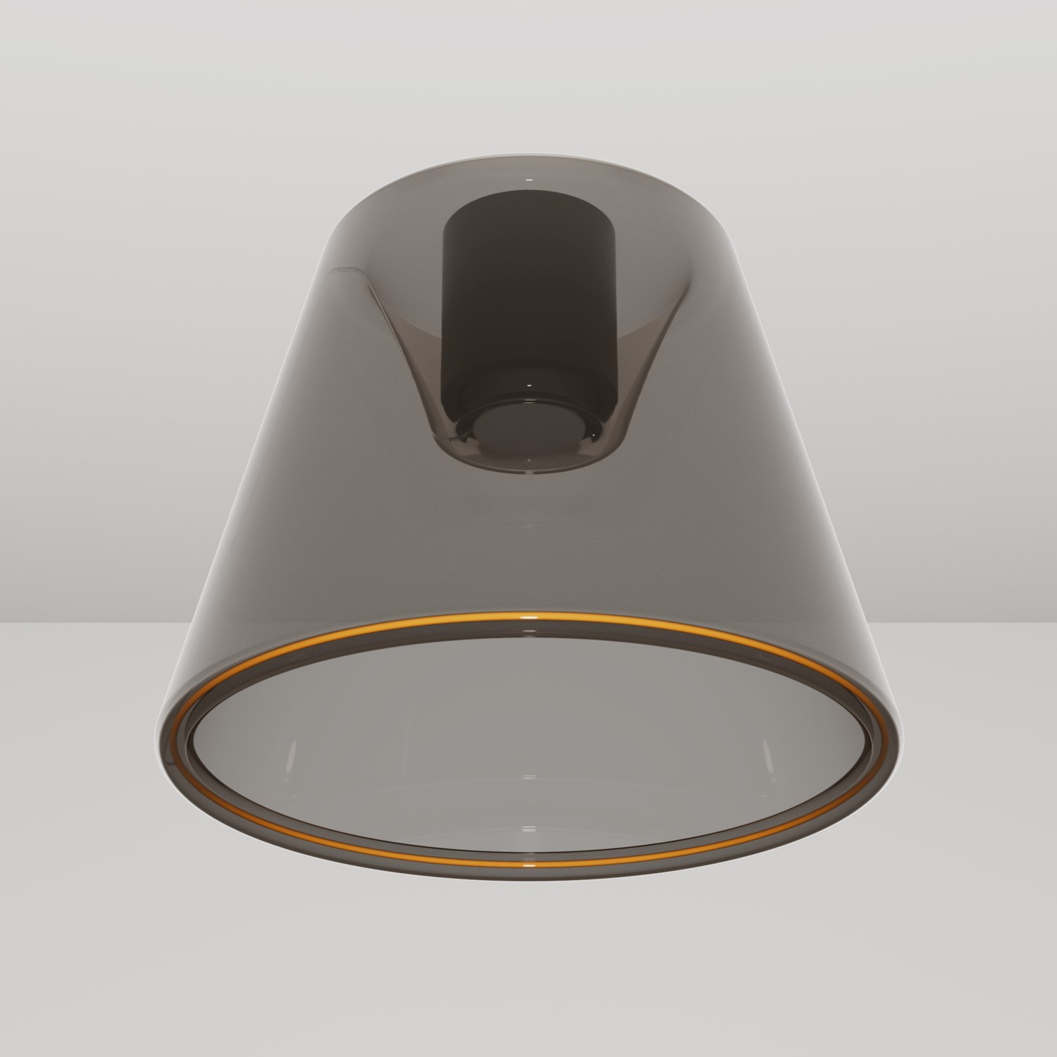 Design-Deckenleuchte mit rauchiger kegelförmiger Ghost-Glühbirne