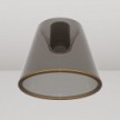 Plafoniera design con lampadina Ghost a cono smoky