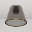 Plafonnier design avec ampoule Ghost en cône smoky